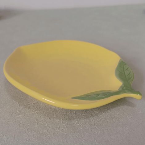 Porte-spatule en céramique pour cuisinière, vaisselle citron mignonne, assiette à fruits en céramique créative et de grande valeur pour la maison (1/3)