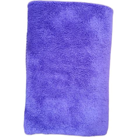 Chiffon de nettoyage en microfibre, non abrasif, réutilisable et lavable pour le lavage et le cirage de la voiture, 30 x 40 cm, violet, lot de 2. (1/4)
