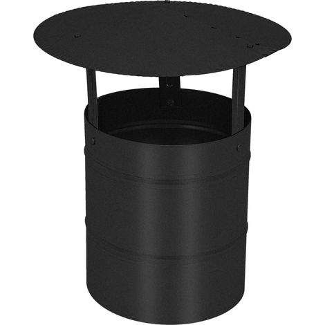KOTARBAU® Chapeau de Cheminée - Acier Galvanisé et Peint par Poudre - ø 170 mm - Noir - Chapeau Cheminée Anti Pluie - Résistant à la Corrosion - Installation Facile - Design Moderne (1/5)
