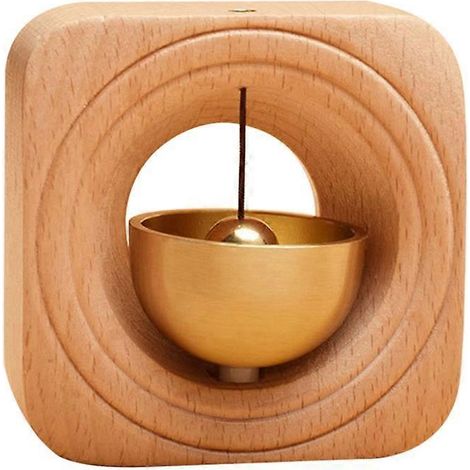 Sonnette de porte en bois, carillon éolien carré à dopamine (1/5)