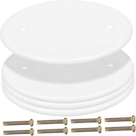 Lot de 4 plaques de recouvrement de plafond rondes pour installation électrique facile, design esthétique pour la maison et le bureau (1/5)