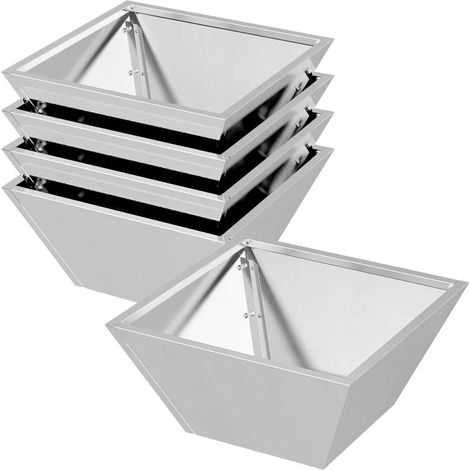 Maison Exclusive - Garten-Pflanzgefäß 5 pcs Silber 35 x 35 x 15 c