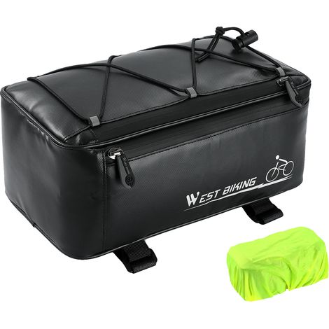Fahrrad Hintertasche, wasserdicht, reflektierendes Design, schwarz (1/2)