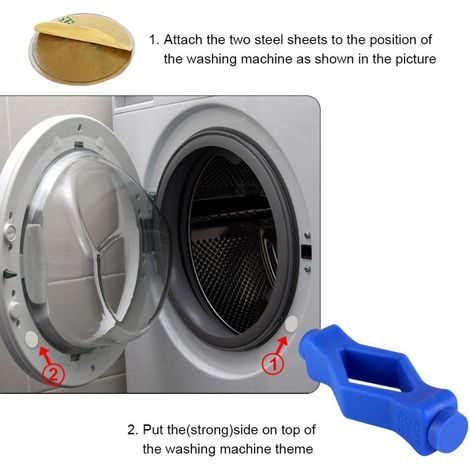 Magnetischer Türöffner für Frontlader-Waschmaschinen – Hält die Tür für schnelles und effizientes Trocknen offen. (1/5)