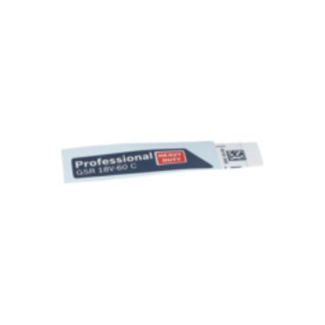 Plaque De Marque GSR 18V-60 C pour perceuse-visseuse GSR 18V-60C et autres modeles BOSCH - 2609138460