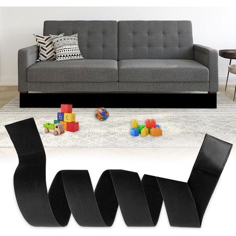 Un tope para sofá que mide 7,5 cm  2,75 m, ajustable y flexible, se adapta a las patas de varios muebles (1/5)