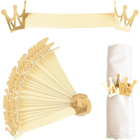 Lntyq Lot de 50 Ronds de Serviette en Papier réfléchissants dorés pour Mariage, dîner, fête, célébration, centres de Table