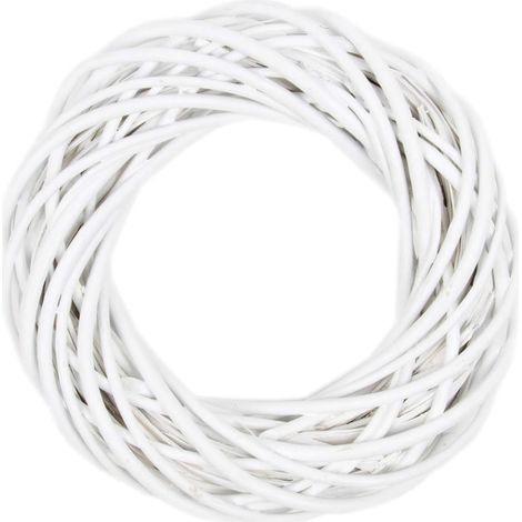 1 Couronne décorative, diamètre 30 cm, osier tressé, anneau robuste, décoration intérieure et saisonnière (1/5)