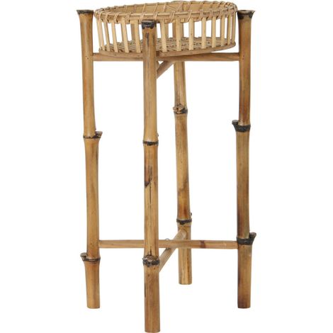 DKD Home Decor Bambou Naturel Cache-Pot Rond Bali 32x32x55.5 cm (1/4)