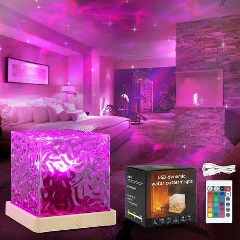 LED Aurore Projecteur Ciel Etoile, 16 Couleurs Cristal Lampe Projecteur Aurore Boréale, Télécommande Projecteur Galaxie Plafond Veilleuse LED, pour Bébé Enfant Decoration Chambre Cinéma Maison [Classe (1/5)