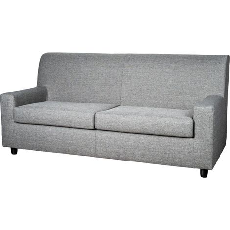 divano "ester" 3 posti in tessuto grigio scuro, 187x80x85 cm (1/4)