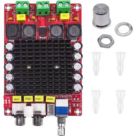 Adecuado para la placa amplificadora digital de alta potencia XH-M510 TDA7498, amplificador para automóvil de 2x100W, 14-34V
