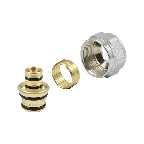 ADATTATORI CROMATI TUBI MULTISTRATO 24X19- 16x2,0 24x19 fil (D.16)- TIEMM- pezzi 1