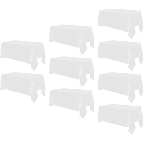 Nappes jetables blanches (Lot 9) pour mariages, réceptions, banquets et pique-niques