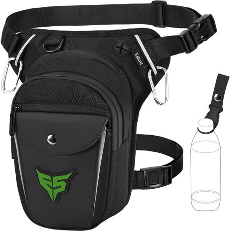 Beintasche Motorrad Herren Damen, Oberschenkeltasche mit Flaschenhalter, erweiterbar (1/5)