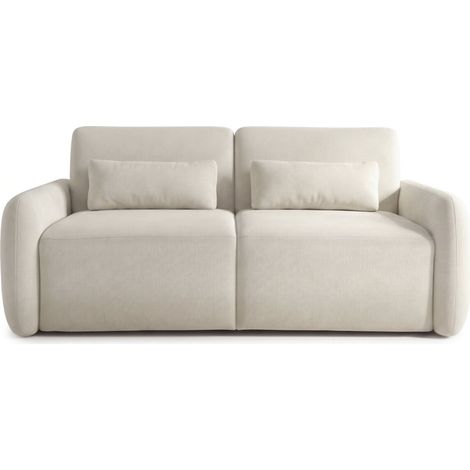 Express-Schlafsofa "Aurelie" – Matratzenhöhe 18 cm – Liegefläche 140 cm – 3-Sitzer – Beige (1/5)