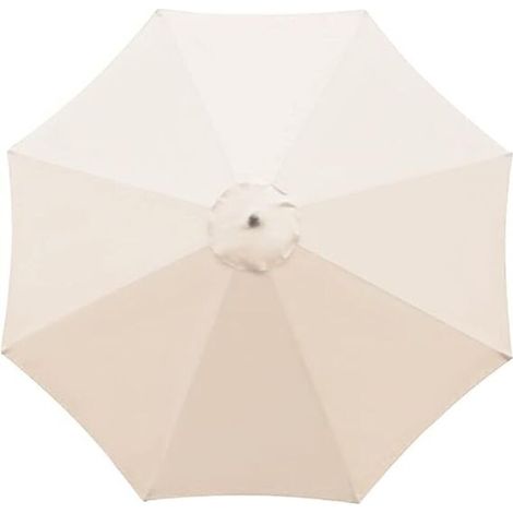 Grand auvent de rechange pour parasol de terrasse de 3 m à 8 baleines pour table d'extérieur, parasol de marché de rechange pour cour, jardin, plage, piscine, terrasse (auvent uniquement) (1/5)