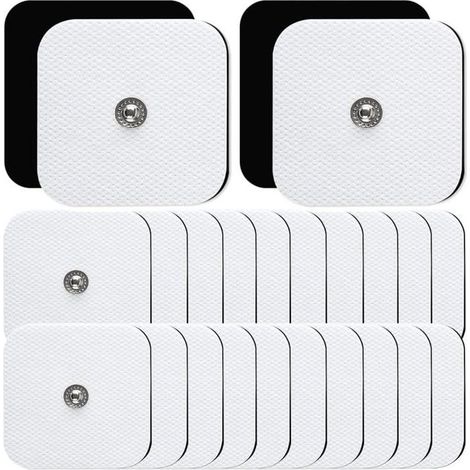 Elektroden, kompatibel mit TENS- und EMS-Elektrostimulationsgeräten mit 3,5-mm-Knopfsteckern (12 Stück) (1/5)