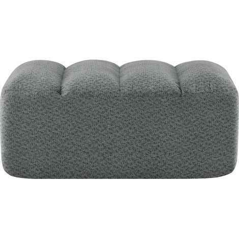 Pouf poggiapiedi modulare in tessuto effetto fleece grigio 104x61x45 cm MODENUIT (1/5)