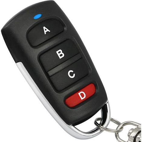 Universelle télécommande sans fil clavier 433MHz,Portable longue Distance alarmes de sécurité porte de Garage porte clés accessoire(ABCD Boutons) (1/4)