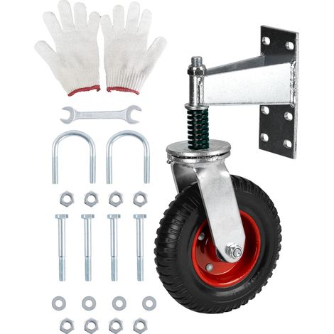 20cm (8 inch) Door Wheel, 360 Degree Rotating Rubber Door Roller for Wood and Metal Doors, 226KG Capacity