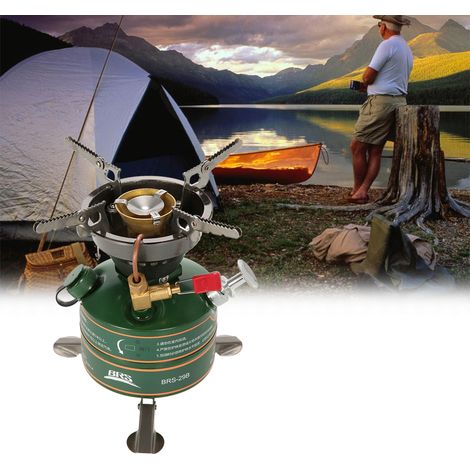 BRS Camping en plein air randonnée Portable intégré sans préchauffage poêle à carburant à essence pêche pique-nique four chaudière cuisinière (1/5)