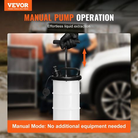 Extracteur de Fluide 6,5 L Pompe à Vide d'Aspiration Vidange d'Huile Moteur Manuel avec Jauge et Tuyau d'Aspiration pour Changement… (1/5)