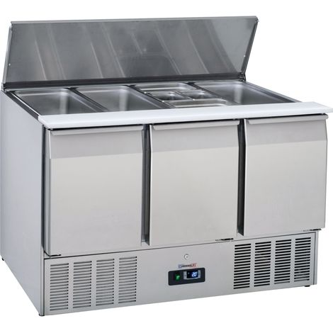 Refrigerador saladette Casselin saladette de preparación 3 puertas 350 L 230 W