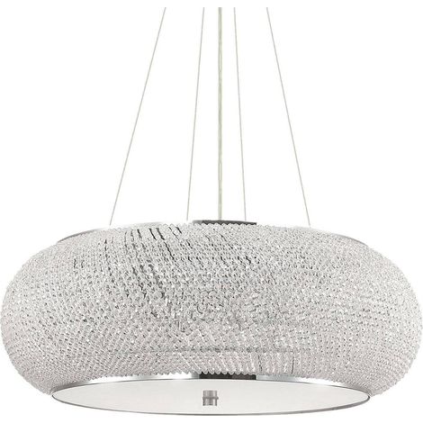 Ideal Lux Pasha' - Lámpara colgante de techo de 14 luces cromada (1/2)