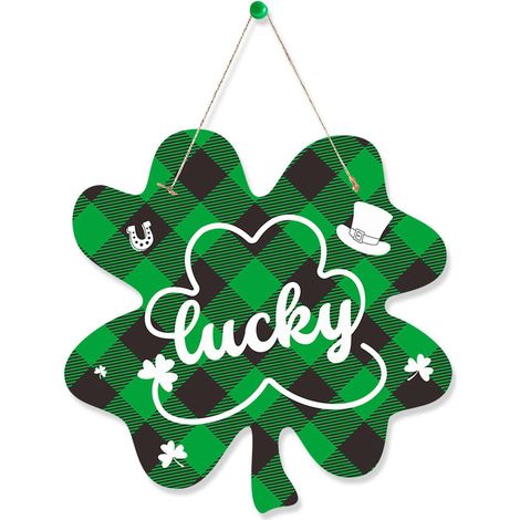 Panneau De Porte Saint-Patrick - Trèfle En Carton - Décoration Murale Extérieure - 30 X 30 Cm - 1 Pièce (1/5)