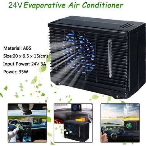 Mini Portable Universal Car Air Conditioner 24V Water Evaporative Cooling Fan for Car Truck Home (1/4)