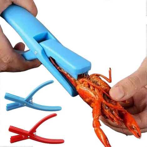 Outil pour décortiquer les écrevisses, éplucheur d'écrevisses (rouge et bleu, 2 pièces), éplucheur d'écrevisses, outil pour décortiquer les crevettes, outil pour fruits de mer (1/5)