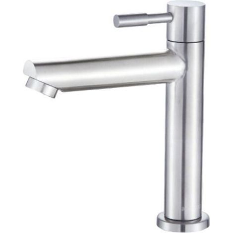 1 Robinet lavabo eau froide, design élégant, aérateur démontable, diamètre 20-40mm, pour salle de bains (1/4)