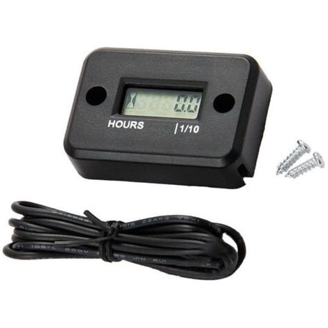 étanche Affichage LCD Compteur horaire numérique Minuterie de jauge pour Quad Moto Motoneige motocross pit bike tondeuse à gazon tracteur camion (1/5)
