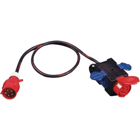 Distribuidor  compacto  CEE-16  A,5  polos  1xCEE  16  A,2x230V  5x2,5mm²  JÄGER  DIREKT (1/4)