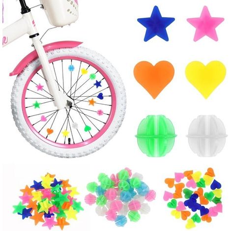 216 pièces Perles de Rayon de vélo colorées Perles de Rayon de Roue de vélo décorations de Rayon de Roue de vélo pour garçons (1/5)
