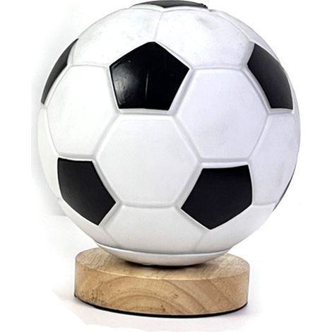 Lntyq Veilleuse de football, lampe de football LED, lumière de bureau de ballon de football, veilleuse créative de football, lampe de chevet de football, lampe de décoration de salle de football, lam