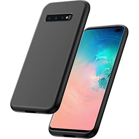 CUSTODIA PER SAMSUNG GALAXY S10+ SILICONE NERO ULTRA SOTTILE SM-G975