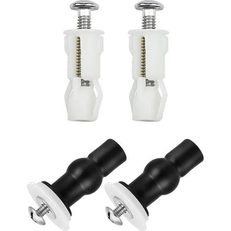 4Pcs Toilet Seat Hinges Fixings, Toilet Lid Expansion Screws Toilet Seat Fixing Screws for Toilet Seat Set, Toilet Lid Replacement Parts (1/5)
