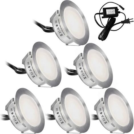 Lot de 6 φ55mm IP67 imperméabilisent la basse tension 12V - lumière blanche (1/5)