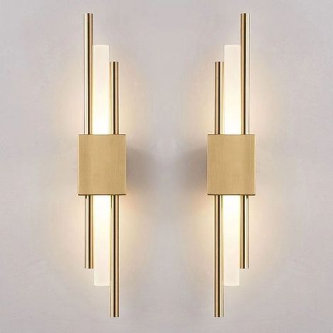 TIVCROXS - 2PCS Applique Murale LED Blanc Chaud/Neutre/Froid (3000K-6000K) – Luminaire Intérieur Design– Lampe de Chevet Longue – Veilleuse LED pour Nuit (1/5)