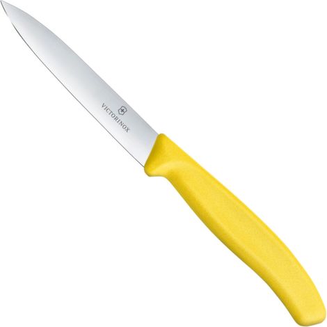 Cuchillo liso para verduras, longitud 100/212 mm - amarillo
