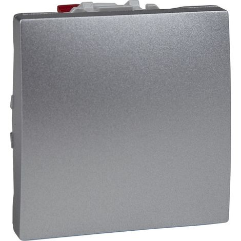 Schneider Electric – Interrupteur va-et-vient 10A aluminium à encastrer – Connexion rapide 2 modules – Appareillage mural série UNICA