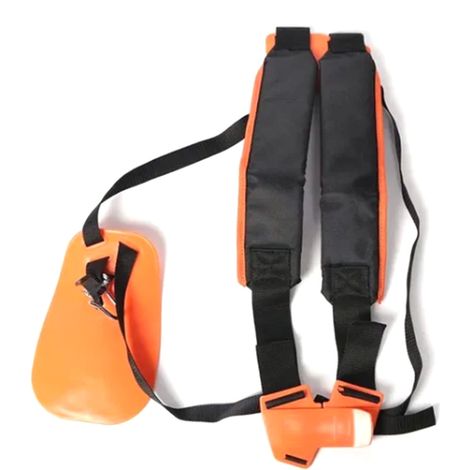 Harnais d'épaule double rembourré pour débroussailleuse, ceinture en nylon pour tondeuse à gazon FS120, FS55 et FS220 (orange) (1/5)