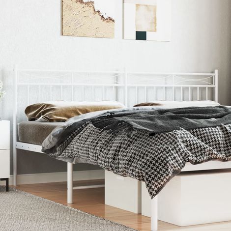 Tête de lit métal blanc 193cm (1/5)