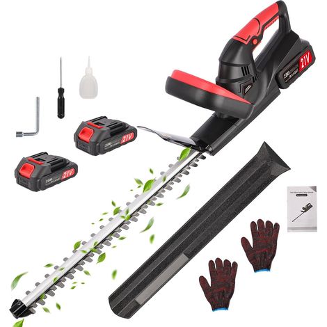 2 Taille-haie Électrique, Lame 480mm, Batterie 2000mAh, Pour Haies, Arbustes, Jardin (1/5)