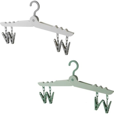 Cintres de voyage pliables, cintre pliable portable, léger et durable avec pinces pour vêtements et chaussettes, style : style1 (1/5)