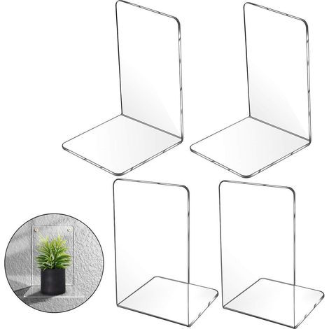 Acryl Buchstützen Set 18x12cm transparent, 4 Stück (1/5)