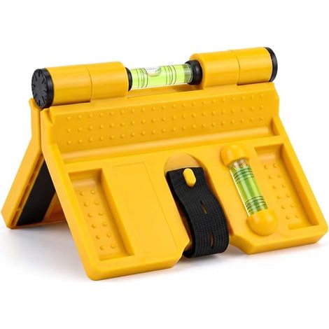 Niveau à Bulle Magnétique, réglable à 270°, Niveau à bulle d'angle magnétique, Niveau à bulle magnétique portable, Portable Niveau Aimanté, pliable, convient pour une installation sur tuyau (1/5)