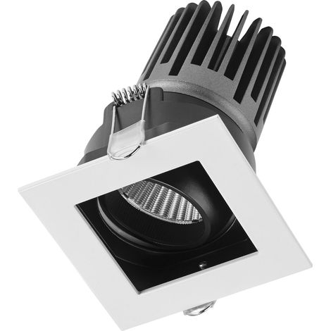 Plafonnier encastré tilt JANUS IP44 Dali LED COB 9W 680lm CRI85 3000K 40º Blanc (1/3)